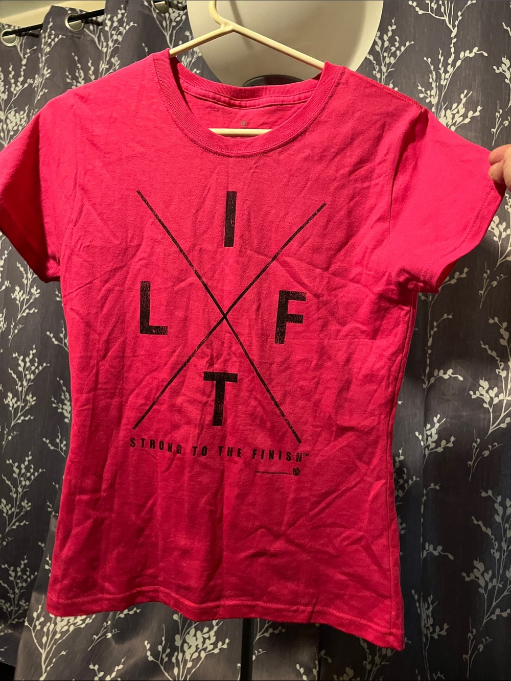 Women's Crewneck Graphic Tee - Bright Pink